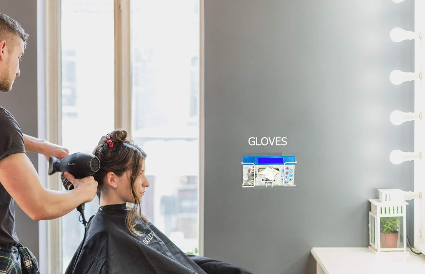 RAVIRAJ DISPLAY Glove Box Holder, Wall Mount, 23 cm Length, 11 cm Width, 9 cm Height, Pack of 2