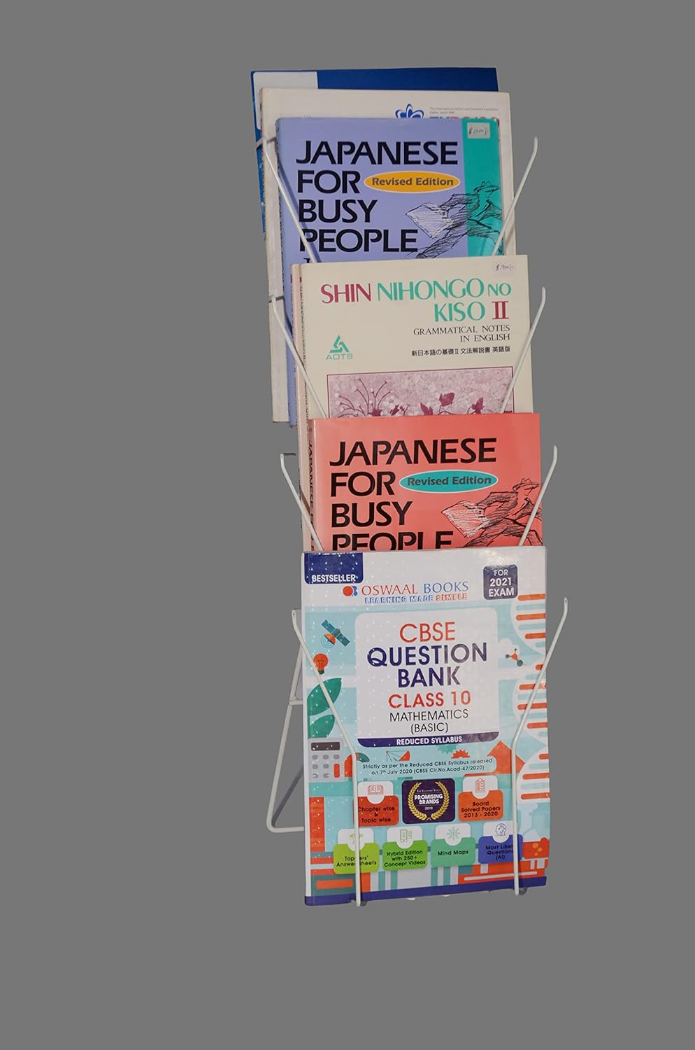 RAVIRAJ DISPLAY Self Standing Metal Counter Type Magazine Stand White