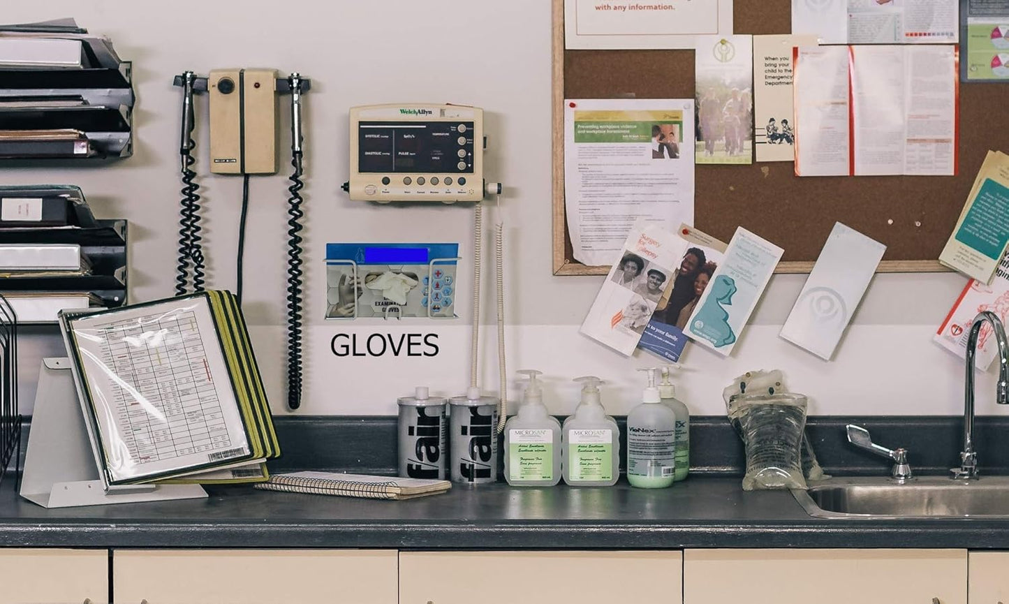 RAVIRAJ DISPLAY Glove Box Holder, Wall Mount, 23 cm Length, 11 cm Width, 9 cm Height, Pack of 2